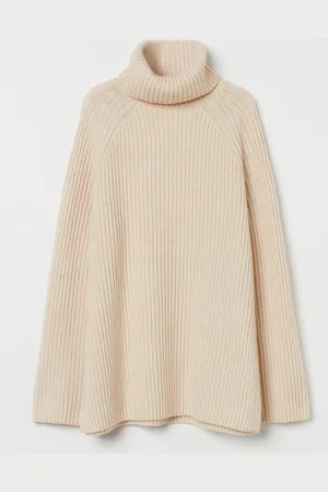 H&M Ribbed polo-neck jumper