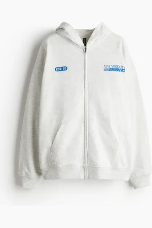 H&M Oversized zip-through hoodie