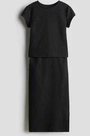 H&M 2-piece ribbed top and skirt set