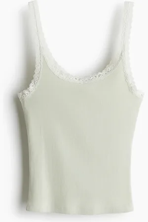 H&M Lace-trimmed vest top