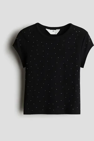 H&M Embellished cotton top