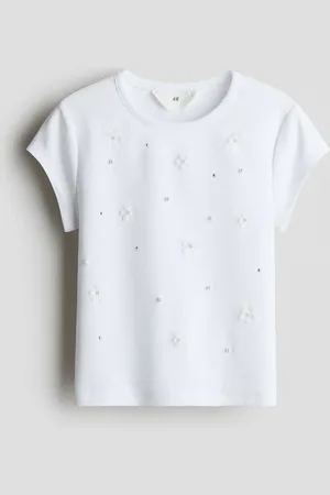 H&M Embellished cotton top