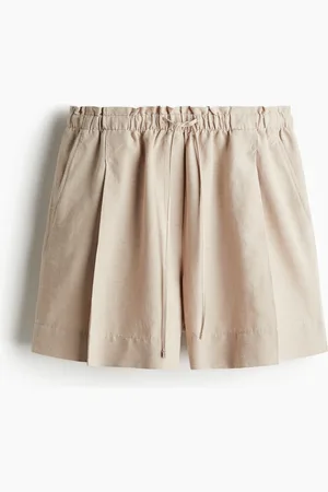H&M Linen-blend drawstring shorts