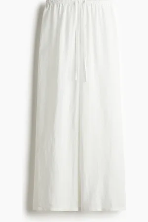 H&M Linen-blend drawstring trousers