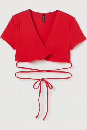 H&M Cropped wrapover top