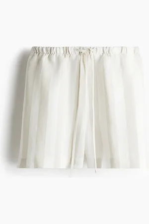 H&M Linen-blend drawstring shorts