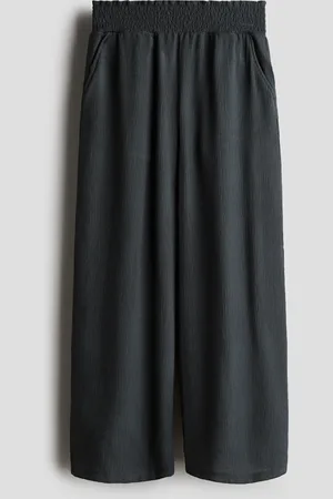 H&M Smocked crinkled trousers