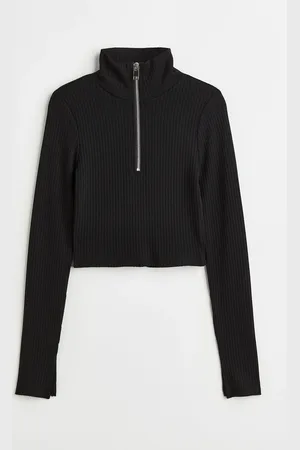 H&M Zip-top rib-knit top
