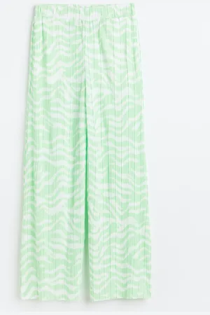 H&M Wide pleated jersey trousers