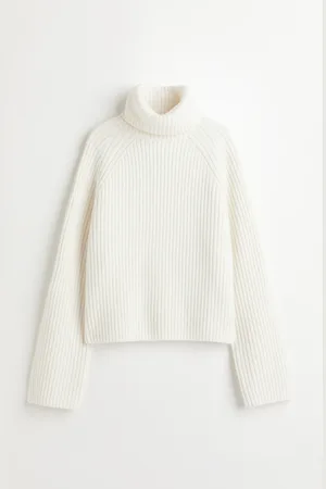 H&M Ribbed polo-neck jumper