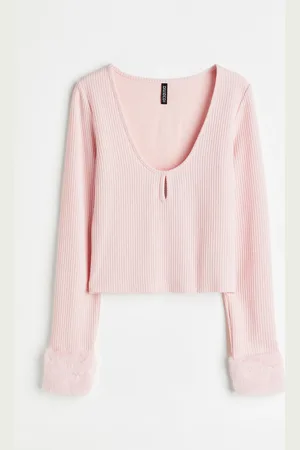 H&M Long-sleeved ribbed top