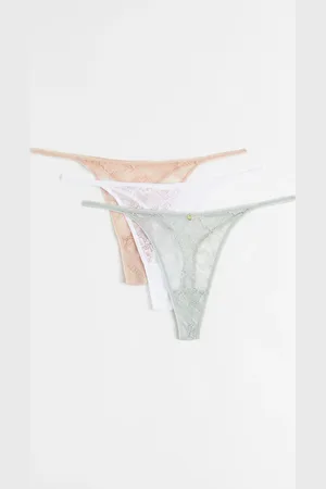 H&M 3-pack lace thong briefs