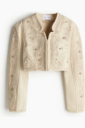 H&M Embroidered canvas blazer