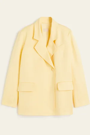 H&M Double-breasted linen-blend blazer