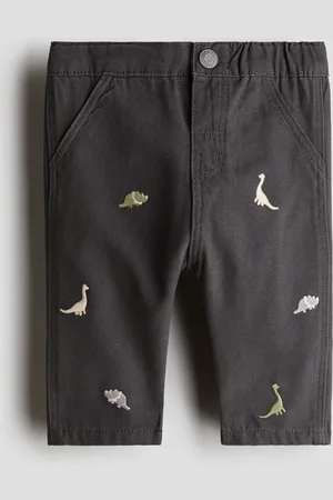 H&M Embroidery-detail cotton trousers
