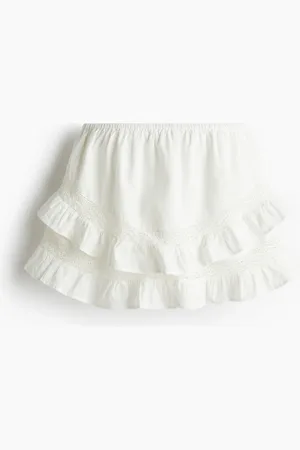 H&M Frill-trimmed mini skirt