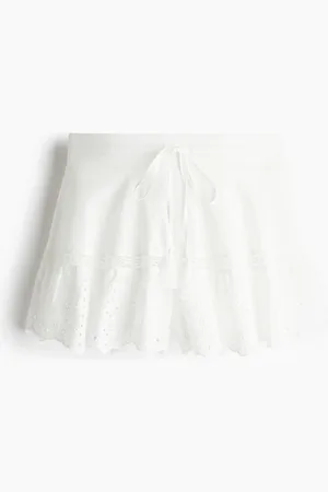 H&M Broderie-anglaise drawstring shorts