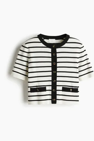 H&M Short rib-knit cardigan