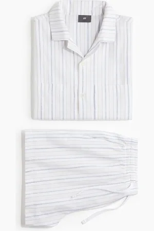 H&M Cotton pyjama shirt and shorts