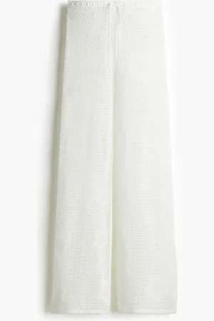 H&M Pointelle-knit drawstring trousers