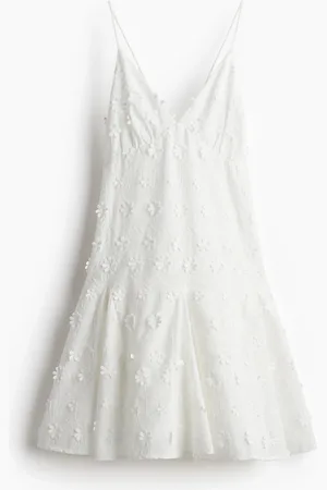 H&M Appliquéd cotton dress
