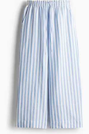H&M Cropped linen-blend trousers