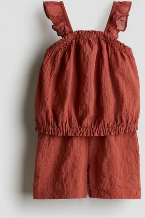 H&M 2-piece crinkled cotton set