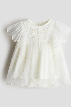 H&M Embroidery-detail mesh dress