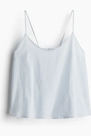 H&M Linen-blend strappy top