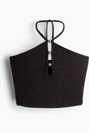 H&M Bead-detail halterneck top