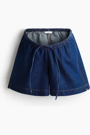 H&M MAMA Drawstring denim shorts