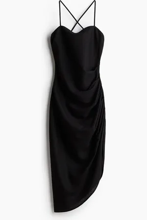 H&M Draped linen-blend dress
