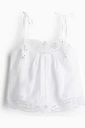 H&M Linen tie-strap top
