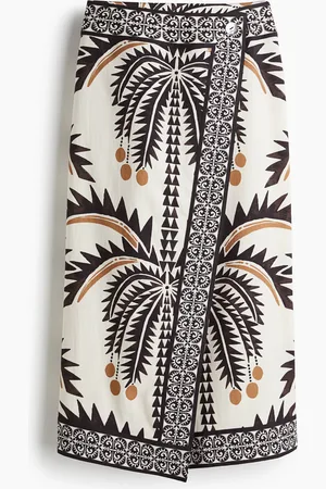 H&M Printed wrap skirt