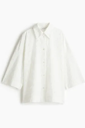 H&M Oversized fringed shirt