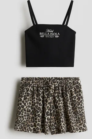 H&M 2-piece strappy top and shorts set