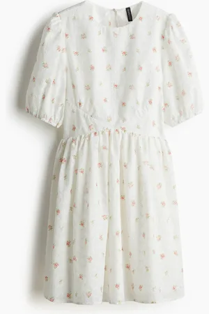 H&M Embroidered open-back dress