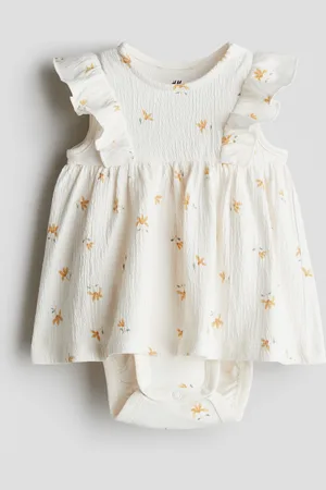 H&M Frill-trimmed bodysuit dress