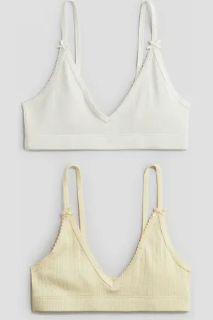 H&M 2-pack picot-trimmed crop tops