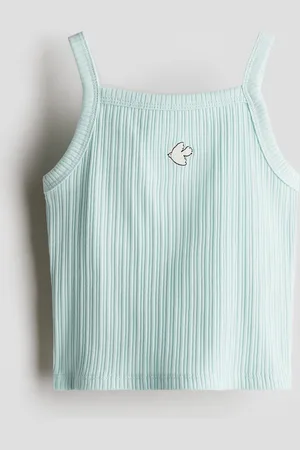 H&M Embroidery-detail strappy top