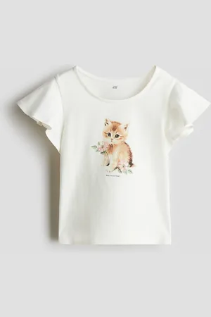 H&M Flutter-sleeved cotton top