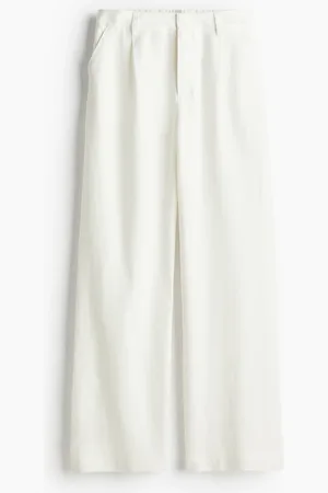 H&M Linen-blend tailored trousers