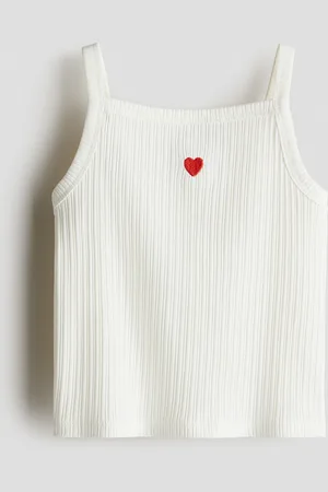 H&M Embroidery-detail strappy top