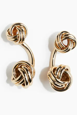 H&M Knot-detail front and back earrings