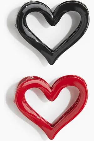 H&M 2-pack heart-shaped hair claws