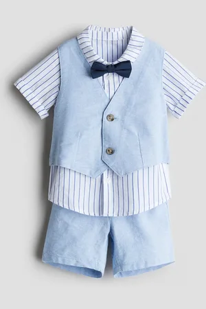 H&M 4-piece linen-blend dressy set