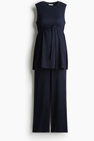 H&M MAMA 2-piece textured jersey set