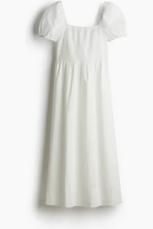 H&M Puff-sleeved cotton dress