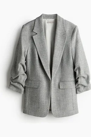 H&M Gathered-sleeve blazer