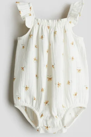 H&M Patterned muslin romper suit
